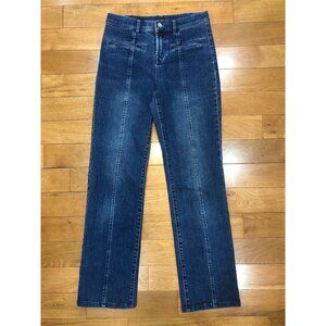 J McLaughlin Classic Straight Leg Dark Wash With Center Front Seam Size 2